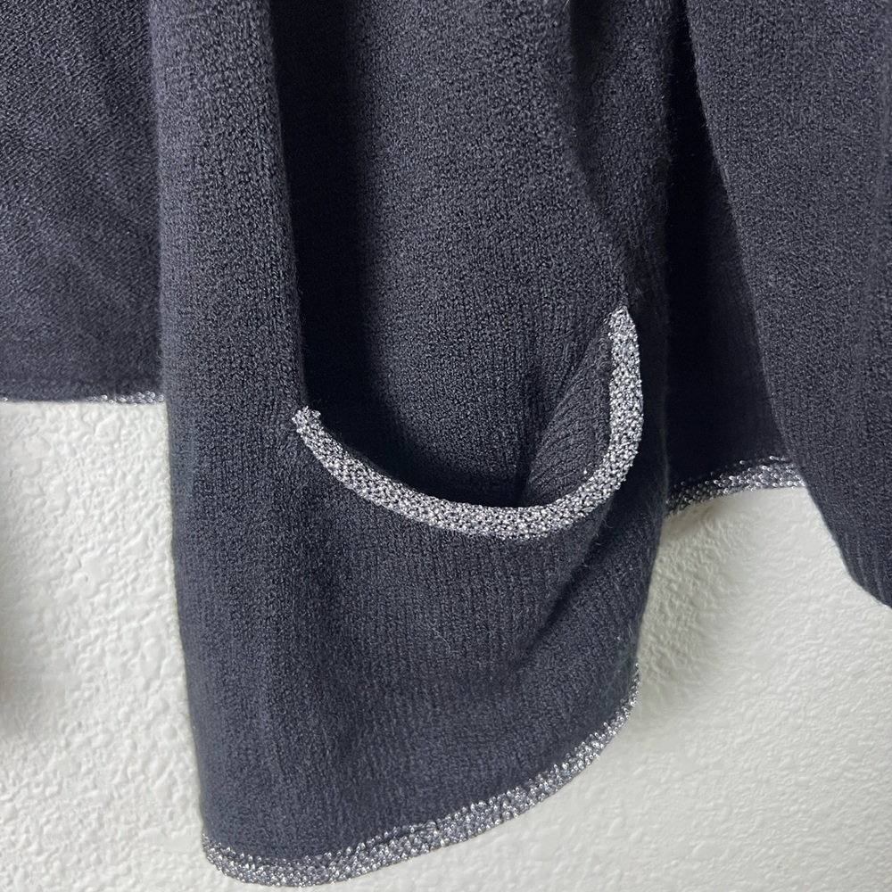 Catherines Black & Silver Whimsigoth Open Front Cardigan Sweater size 2X - Picture 3 of 7